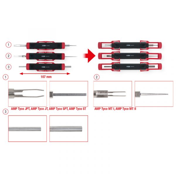 Juego de herramientas universales de desbloqueo de cables, 3 pzs