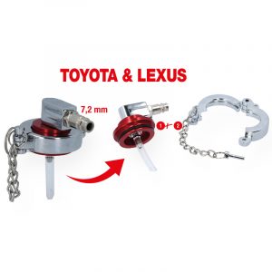 Adaptador universal de boquilla de purga para Toyota y Lexus