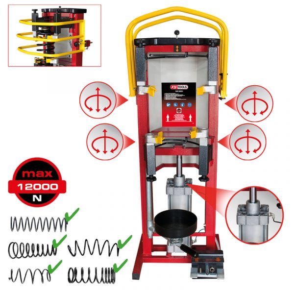 Tensor de muelles de aire comprimido para amortiguadores, max. 10 bar